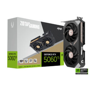 TARJETA DE VIDEO ZOTAC (ZT-B50620F-10M) RTX 5060TI AMP 16GB GDDR7,2632 MHZ,PCIE 5,HDMI,3*DP,2*FAN