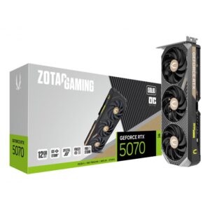 TARJETA DE VIDEO ZOTAC (ZT-B50700J-10P) RTX 5070 SOLID OC 12GB GDDR7,PCIE 5,3*FAN