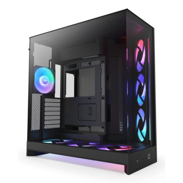 GAB NZXT H9 FLOW 2 RGB BLACK, ATX2.5X6,3.5X2, 2USB 3.2 TIPO A, USB3.2 TIPO C