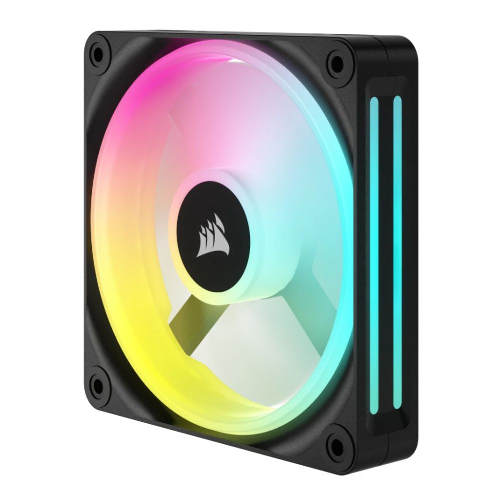 VENTILADOR GABINETE CORSAIR (CO-9051002-WW) ICUE LINK QX120 RGB,3 FAN,120MM,DOMO MAGNETICO,NEGRO - Imagen 3