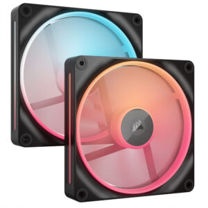 VENTILADOR GABINETE CORSAIR (CO-9051052-WW) ICUE LINK LX140-5 RGB,2 FAN, 140MM, MAGNETICO, NEGRO
