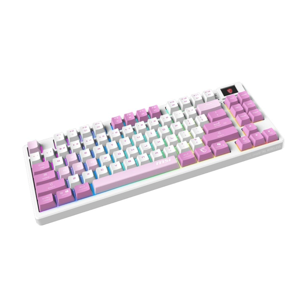 TECLADO INALAMBRICO MSI FORGE GK600 TKL W VIOLET US - Imagen 2