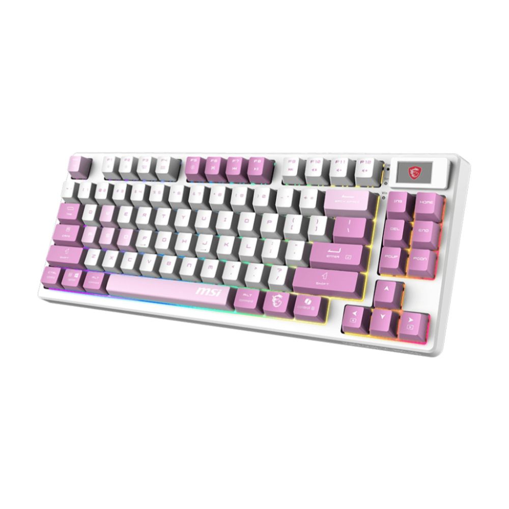 TECLADO INALAMBRICO MSI FORGE GK600 TKL W VIOLET US - Imagen 3
