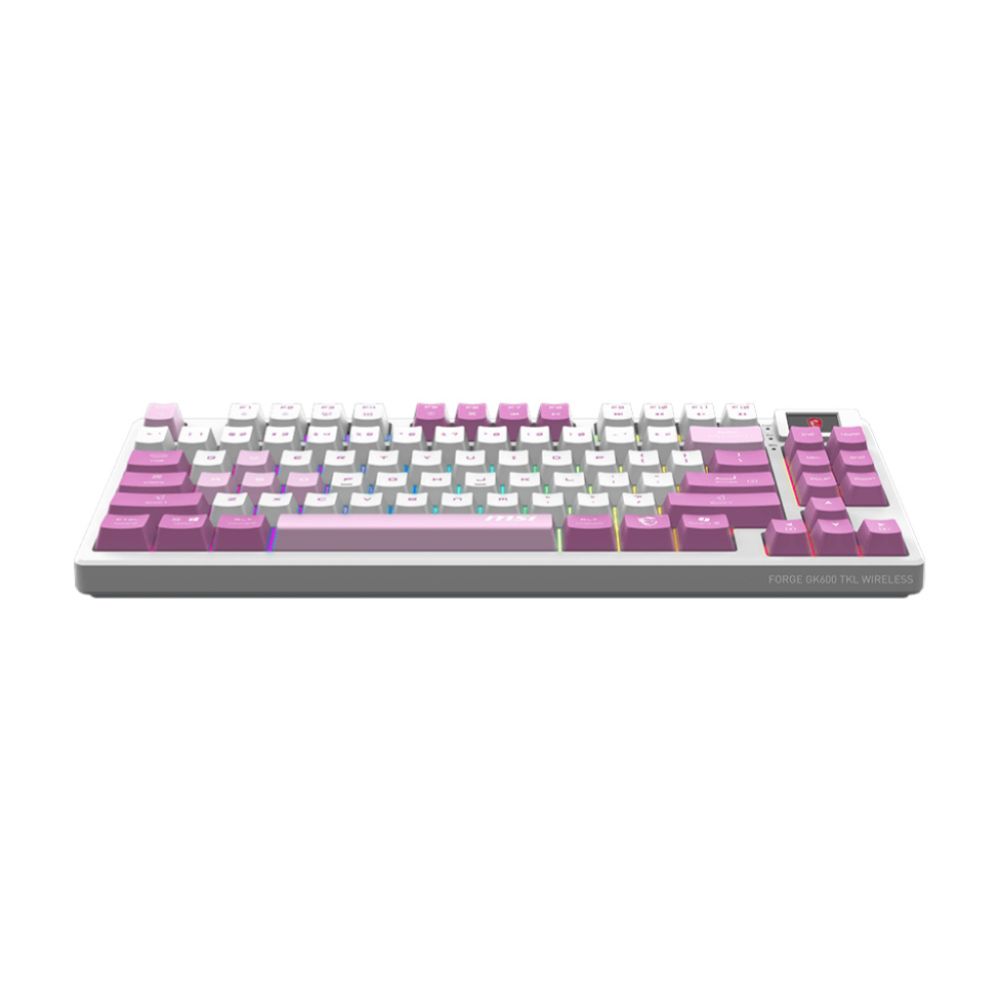 TECLADO INALAMBRICO MSI FORGE GK600 TKL W VIOLET US - Imagen 4