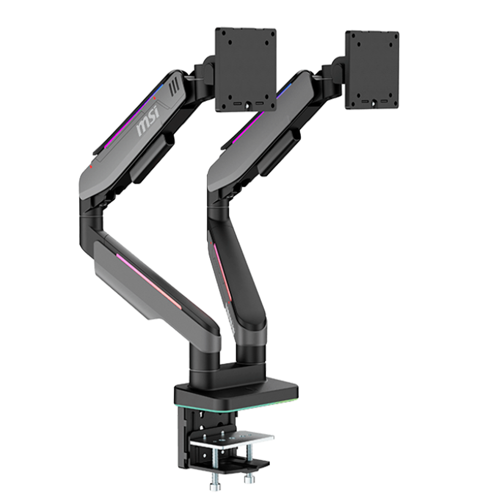 ACCESORIO MSI BRAZO PARA MONITOR 17"-35" DOBLE NEGRO MATE/ GRIS