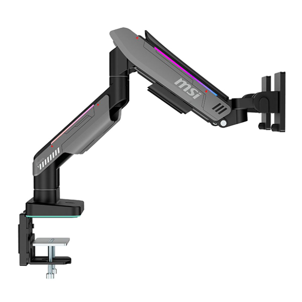 ACCESORIO MSI BRAZO PARA MONITOR 17"-35" DOBLE NEGRO MATE/ GRIS - Imagen 3
