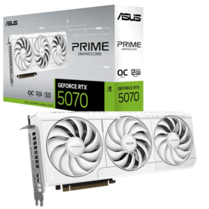 TARJETA DE VIDEO ASUS (PRIME-RTX5070-O12G-WHITE) 12GB GDDR7,192BIT, PCI-5.0, HDMI,3*DP, 3 FAN