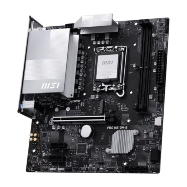 MOTHERBOARD MSI (PRO H810M-B) SOCKET 1851, 2*DDR5 6400MHZ, HDMI, DP, MICRO ATX - Imagen 3
