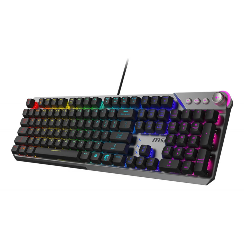 TECLADO ALAMBRICO MSI STRIKE 600 SILENT USB 2.0 - Imagen 2