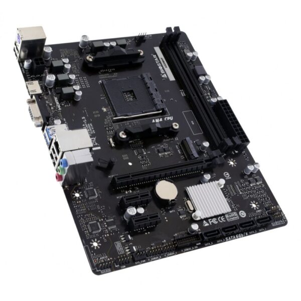 MOTHERBOARD BIOSTAR (A520MHP) SOCKET AM4,MICRO ATX,2*DDR4,PS2,VGA,HDMI,RJ45,DP,AUDIO 6CH - Imagen 3