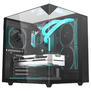 GABINETE BALAM RUSH (BR-941525) TANK MAJESTIC 6600,ATX, 1*USB 3.0,CRISTAL TEMP,FAN 3*120MM,ARGB,NEGRO