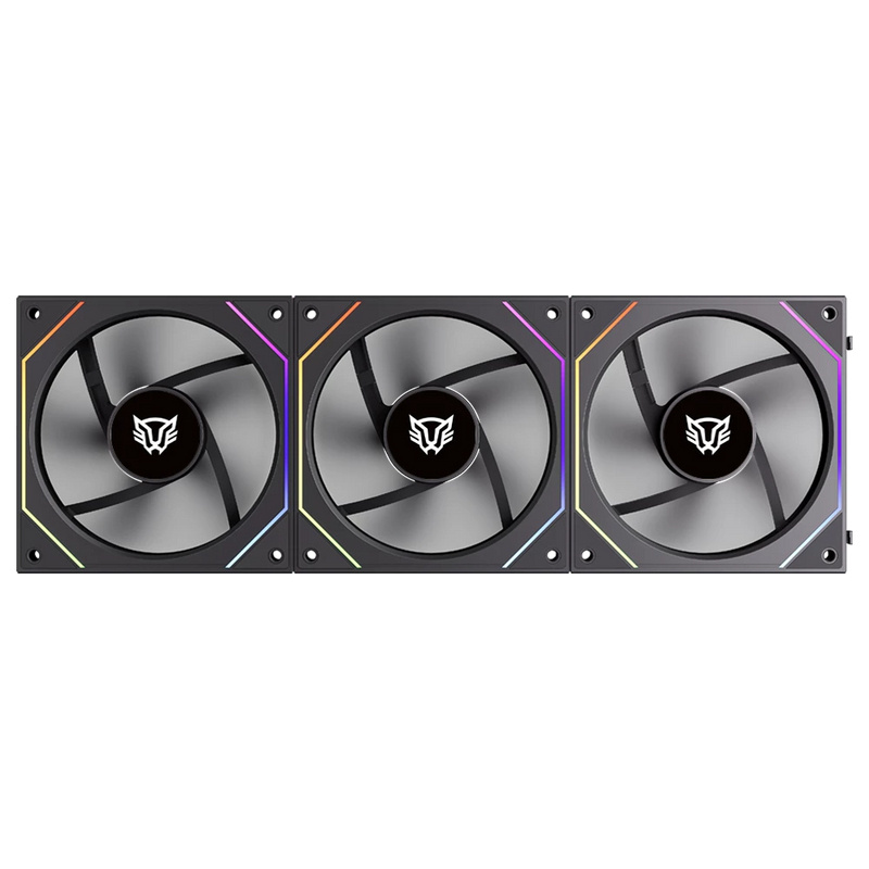 VENTILADORES P/GABINETE BALAM RUSH (BR-942102) EOLOX LINK-R EXL95R,RGB,120 MM,3 FAN,INVERSO, NEGRO - Imagen 4