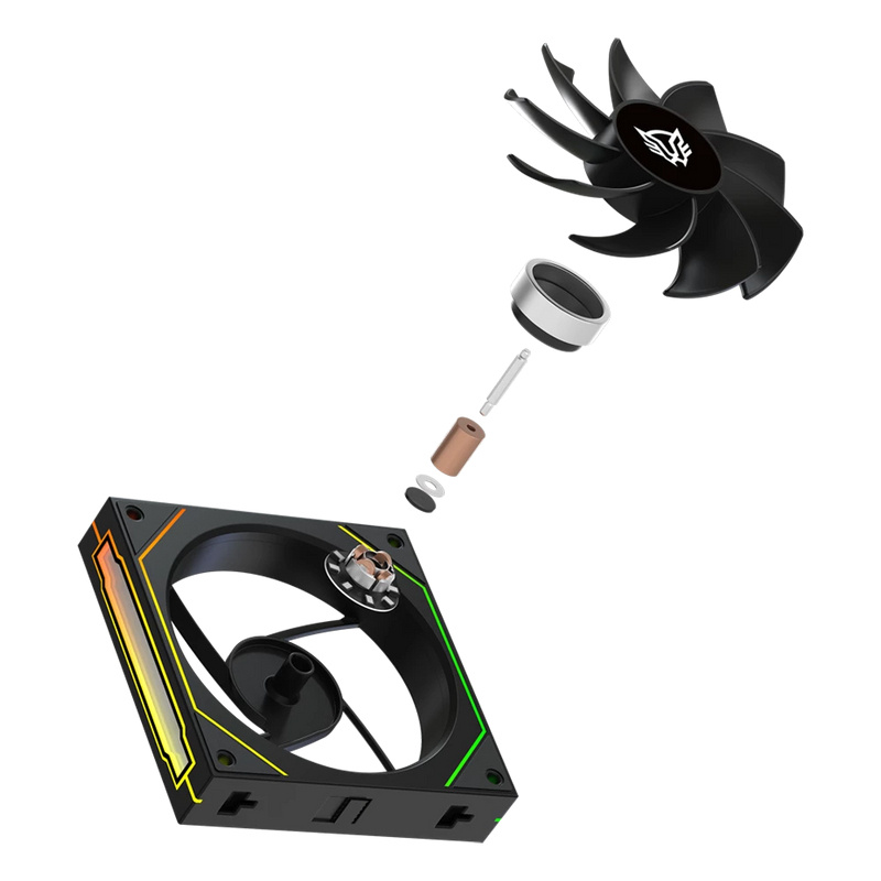 VENTILADORES P/GABINETE BALAM RUSH (BR-942102) EOLOX LINK-R EXL95R,RGB,120 MM,3 FAN,INVERSO, NEGRO - Imagen 5