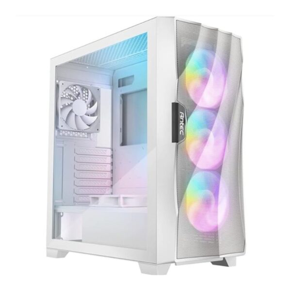 GABINETE ANTEC (FLUX WHITE) FLUX MEDIA TORRE,E-ATX,CRISTAL/MADERA,S/FUENTE,5*FAN,1*USB-C,BLANCO