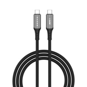 CABLE NACEB (NA-0142) USB TIPO-C A TIPO-C, 240W, 1 METRO