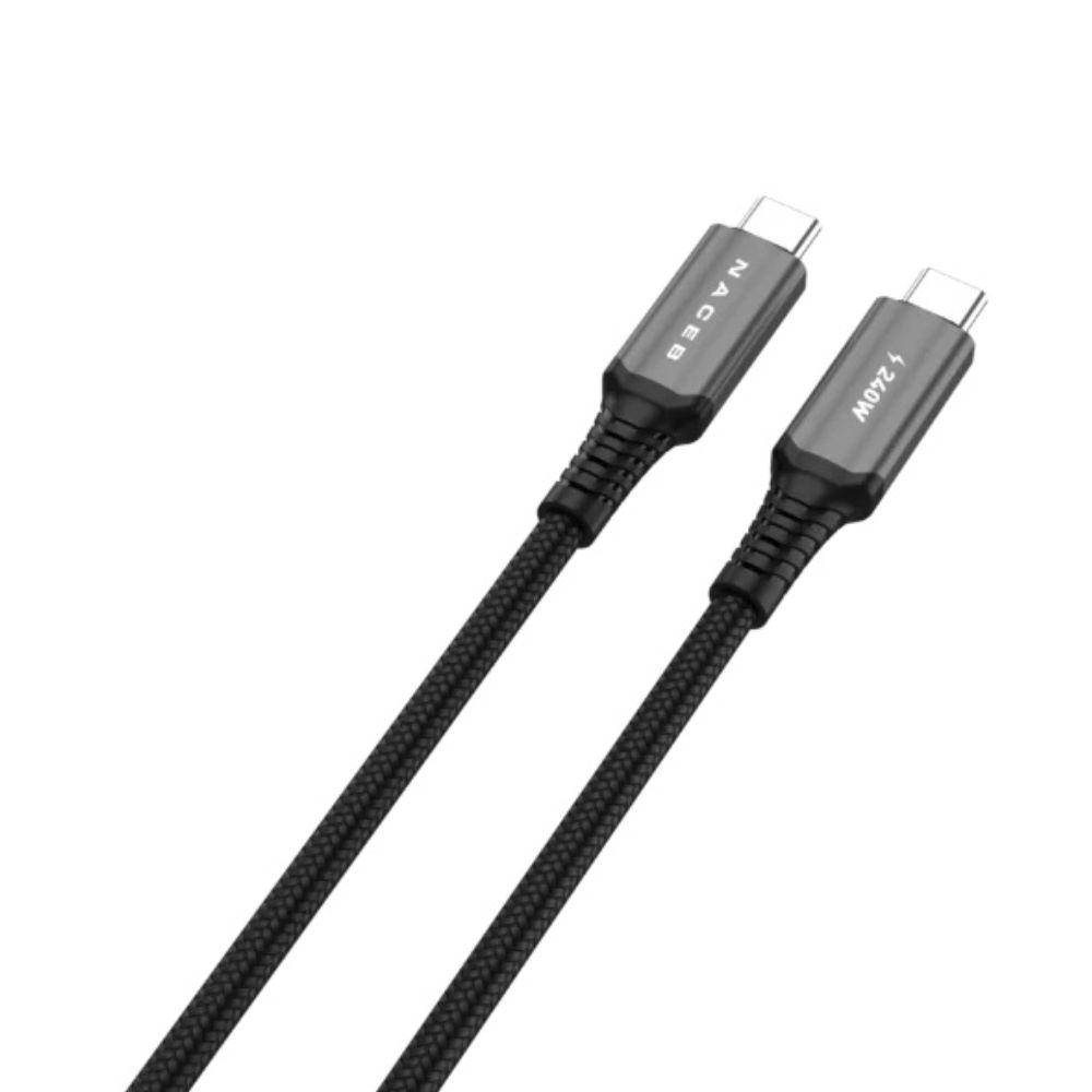 CABLE NACEB (NA-0142) USB TIPO-C A TIPO-C, 240W, 1 METRO - Imagen 2