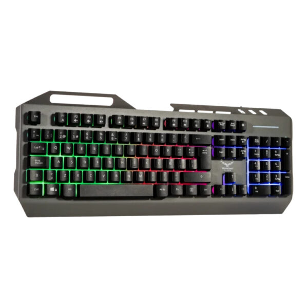 TECLADO MECANICO NACEB (NA-0966) CYBER STEEL, MEMBRANA, MULTICOLOR, 105 TECLAS, METAL-PVC, PLATA - Imagen 3