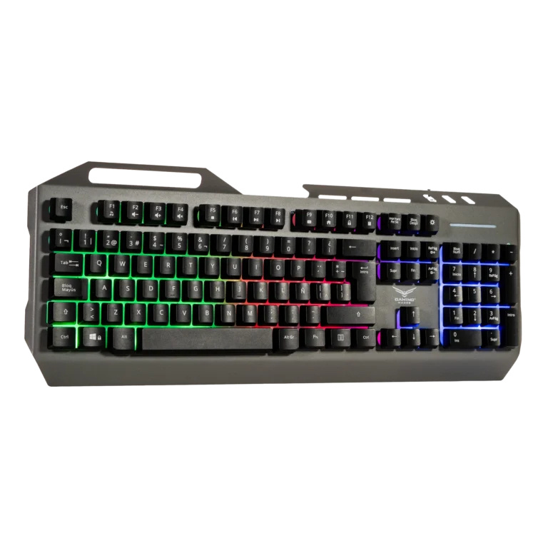 TECLADO MECANICO NACEB (NA-0966) CYBER STEEL, MEMBRANA, MULTICOLOR, 105 TECLAS, METAL-PVC, PLATA - Imagen 3