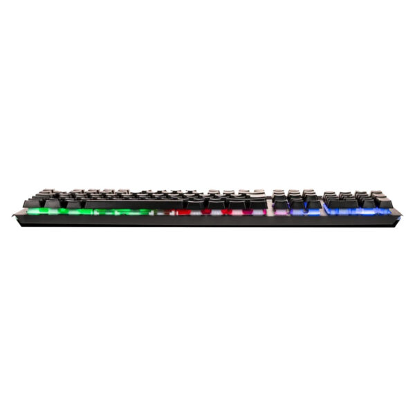 TECLADO MECANICO NACEB (NA-0966) CYBER STEEL, MEMBRANA, MULTICOLOR, 105 TECLAS, METAL-PVC, PLATA - Imagen 4