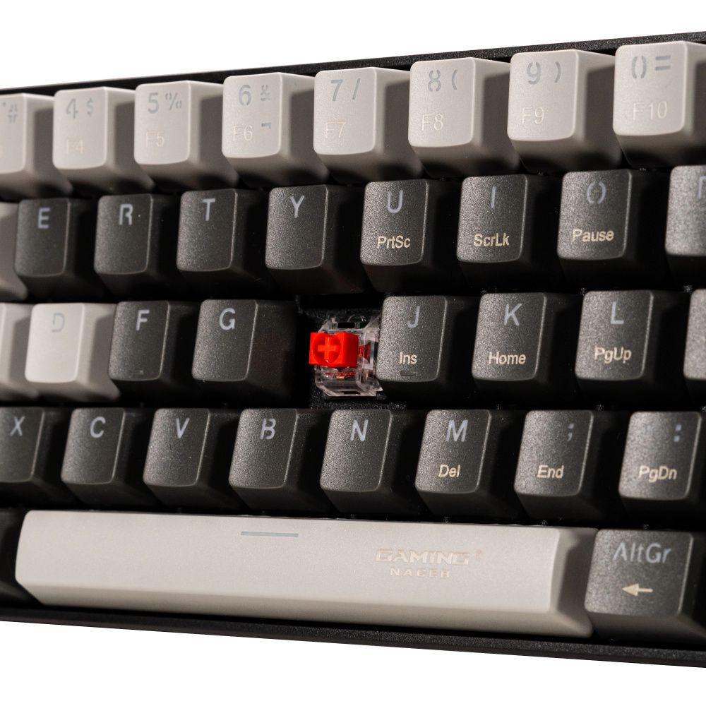 TECLADO MECANICO NACEB (NA-0968) BLACK VIPER,MECANICO,60%,SWITCH RED,7 COLORES,ANTIGHOST,NEGRO/GRIS - Imagen 5