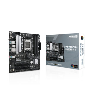 MOTHERBOARD ASUS (PRIME B650M-A II) SOCKET AM5,4* DDR5,HDMI,DP,VGA, MICRO ATX