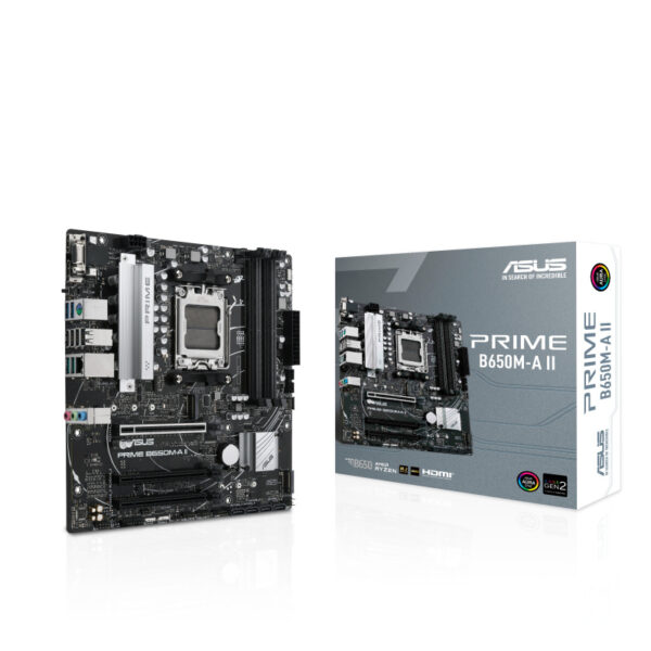 MOTHERBOARD ASUS (PRIME B650M-A II) SOCKET AM5,4* DDR5,HDMI,DP,VGA, MICRO ATX