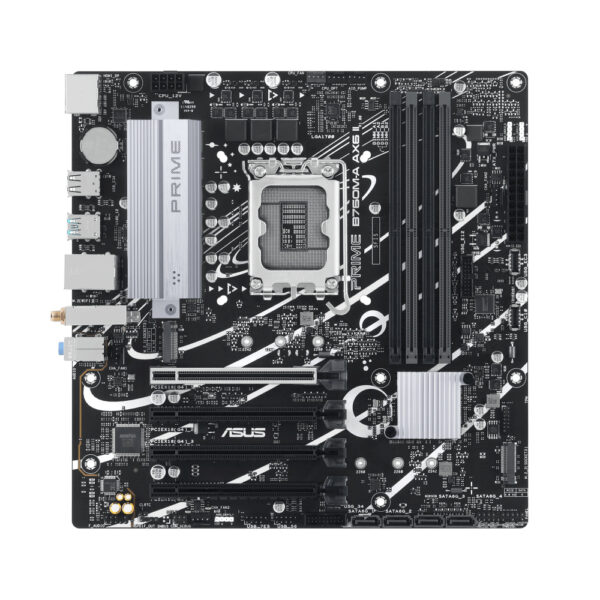 MOTHERBOARD ASUS (PRIME B760M-A AX6 II) SOCKET 1700, 4*DDR5,HDMI,DP,PCI-E 4.0,WIFI6,MATX - Imagen 2