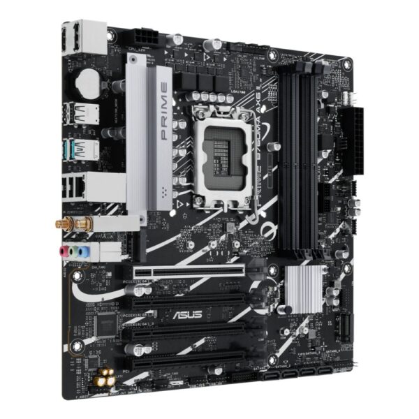 MOTHERBOARD ASUS (PRIME B760M-A AX6 II) SOCKET 1700, 4*DDR5,HDMI,DP,PCI-E 4.0,WIFI6,MATX - Imagen 3