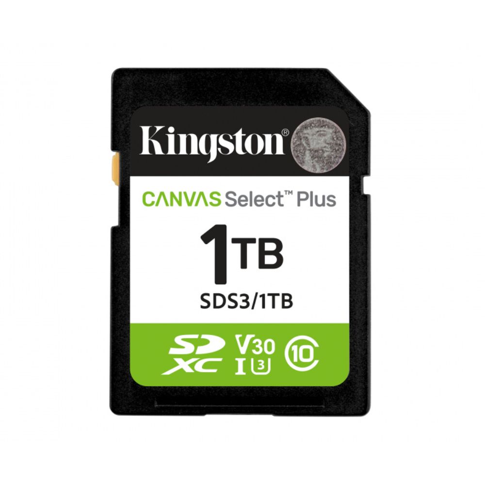 MEMORIA SD SDXC KINGSTON 1TB (SDS3/1TB) CANVAS SELECT PLUS, UHS-I CLASE 10