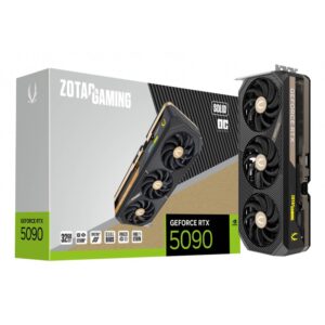 TARJETA DE VIDEO ZOTAC (ZT-B50900J-10P) RTX 5090 SOLID OC 32GB GDDR7, PCIE 5,3*FAN