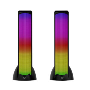 BOCINAS BALAM RUSH (BR-936972) GLIMM TOWER BG575,10W RMS,RGB 3 MODOS,AUX,BT,2.0 CANALES,NEGRO