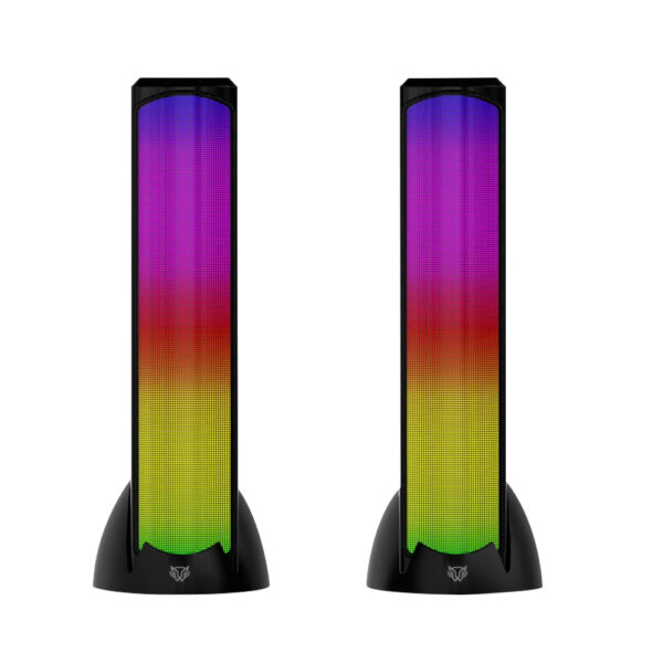 BOCINAS BALAM RUSH (BR-936972) GLIMM TOWER BG575,10W RMS,RGB 3 MODOS,AUX,BT,2.0 CANALES,NEGRO