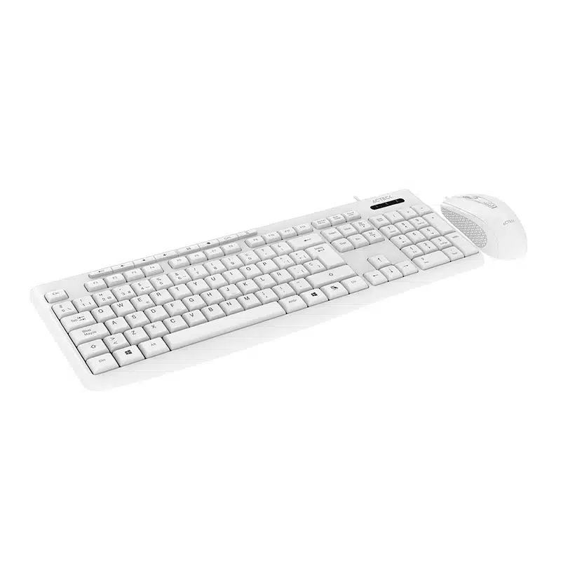 KIT TECLADO Y MOUSE ALAMBRICO ACTECK (AC-941792) CREATOR PRIME MK455 USB 105 TECLAS 1600DPI BLANCO - Imagen 3