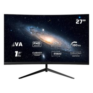 MONITOR BALAM RUSH GAMER CURVO 27P VA ANDROMEDA MAG27Y FHD 180HZ 1MS NEGRO BR 942980
