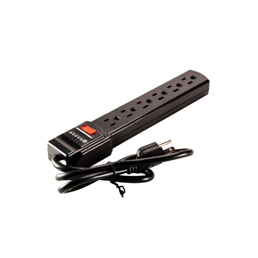 SUPRESOR DE PICOS NACEB (NA-0706) BARRA, 6 CONTACTOS, MAX. 1875 WATTS, CON SWITCH DE REINICIO - Imagen 4