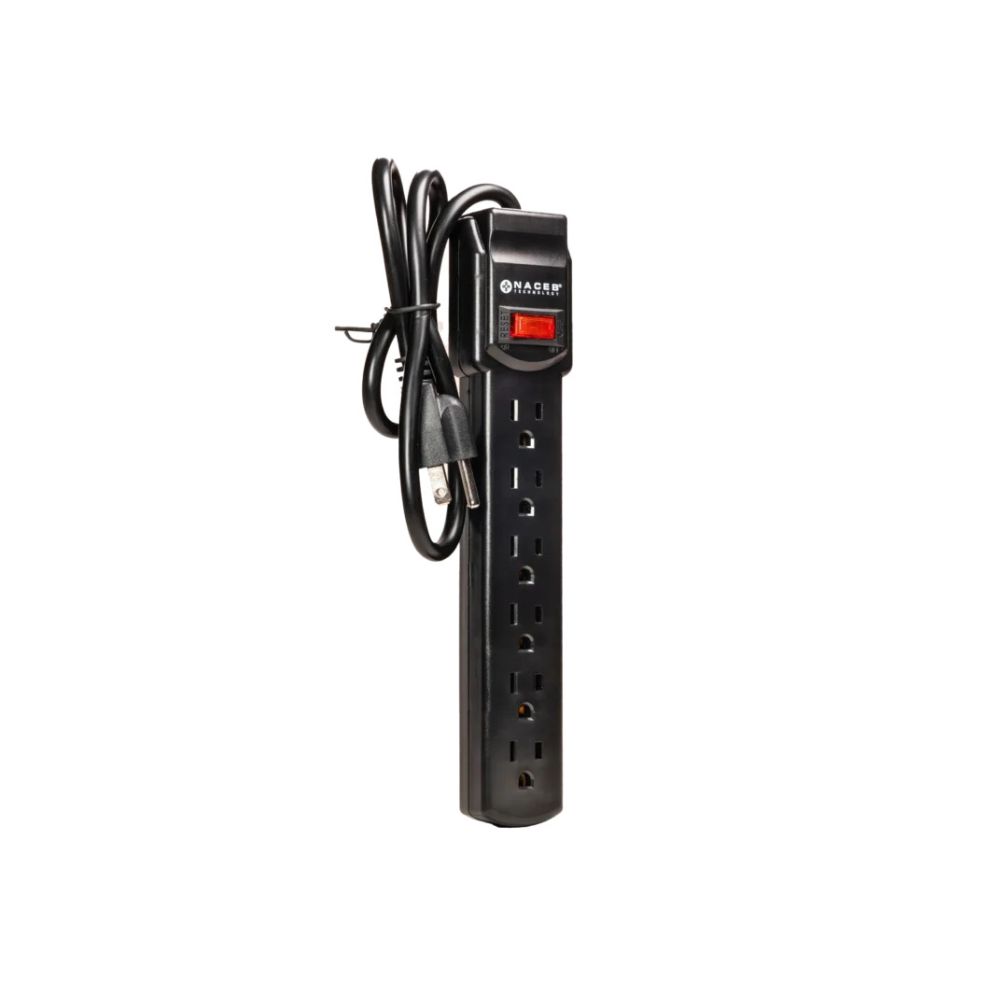 SUPRESOR DE PICOS NACEB (NA-0706) BARRA, 6 CONTACTOS, MAX. 1875 WATTS, CON SWITCH DE REINICIO - Imagen 5
