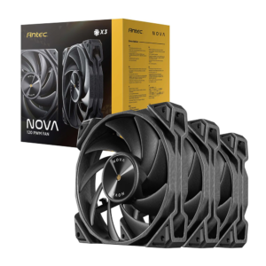 VENTILADOR P/GABINETE ANTEC (NOVA 120_3PK) 3 FAN 120MM ARGB CONTROLADOR 3200RPMNEGRO