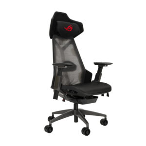 SILLA GAMING ASUS (SL400 ROG DESTRIER/BK/WW/) SOPORTE DE BRAZO, DISEÑO EXOESQUELETICO, NEGRA
