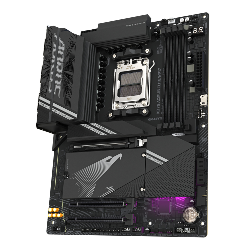 MOTHERBOARD GIGABYTE (X870 A ELITE WIFI7) SOCKET AM5 4*DDR5 5200MHZ HDMI WIFI BT 5.4.ATX - Imagen 4
