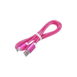 CABLE VORAGO CAB-209 DUAL MICRO USB/LIGHTNING ROSA 1M BOLSA