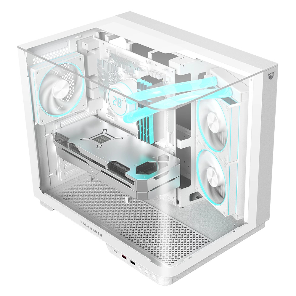 Gabinete Gamer Balam Rush Curve 6800 Media Torre ATX Micro ATX Mini ITX Blanco BR-941587 - Imagen 2