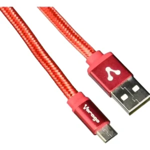 CABLE VORAGO USB 2.0 A MICRO USB 1 METROS ROJO CAB-113-RD