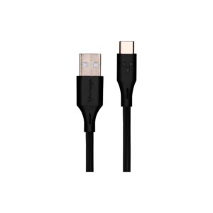 CABLE VORAGO USB-TIPO C 1 METRO CARGA RAPIDA NEGRO (CAB-C01B)