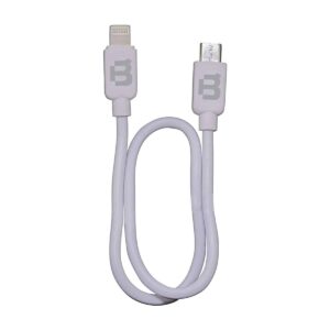 Cable de Carga Blackpcs Doble Punta V8 y Lightning 30cm Blanco CAWDPP-1