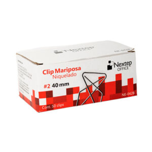 clip-mariposa-nextep-niquelado-2-40mm-paquete-c-50-clips-ne-042b