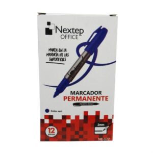 marcador-permanente-nextep-punto-fino-2mm-azul-c-12-pzas