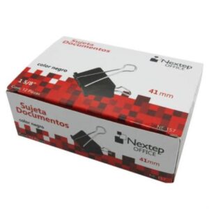 SUJETA DOCUMENTOS NEXTEP 41MM (1 5/8") C/12 PZAS, NE-157