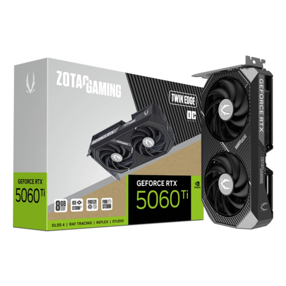 TARJETA DE VIDEO ZOTAC GAMING GEFORCE RTX5060TI TWIN EDGE OC 8GB GDDR7 128BIT