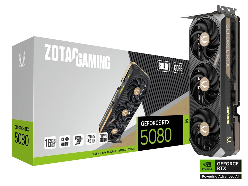 RTX 5080 ZOTAC SOLID CORE OC 16GB GDDR7 - TARJETA DE VIDEO