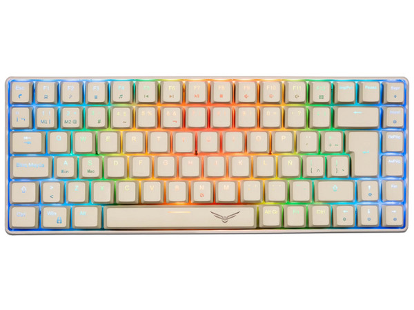 TECLADO MECANICO NACEB (NA-0970) GAMER BASILISK, RGB, 80%, COMPACTO, 84 TECLAS, GRAY